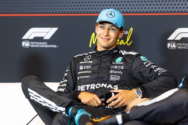 June 14, 2025, Montreal, Qc, Canada: GEORGE RUSSELL (63) from United Kingdom, Mercedes team in press conference, PK, Pressekonferenz after qualifying in pole at Canadian F1 Grand Prix at Gilles Villeneuve circuit in Montreal, QC, Canada on 2025-06-14 Montreal Canada - ZUMAl189 20250614_zsp_l189_033 Copyright: xYannickxLegarex