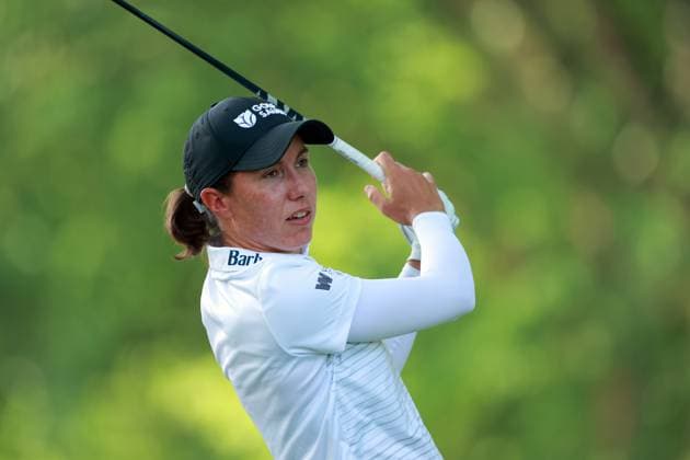 Meijer LPGA, Golf Damen Classic for Simply Give BELMONT, MICHIGAN - JUNE 14: Carlota Ciganda of Pamplona, Spain hits from the 16th fairway during the third round of the Meijer LPGA Classic for Simply Give golf tournament at Blythefield Country Club in Belmont, MI, USA Saturday, June 14, 2025. Belmont Michigan United States  Copyright: xAmyxLemusx originalFilename:lemus-meijerlp250614_npfFG.jpg