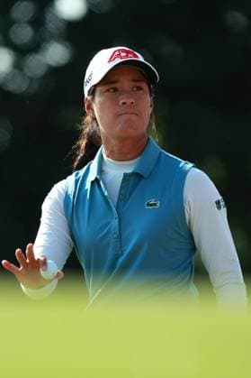 Meijer LPGA, Golf Damen Classic BELMONT, MICHIGAN-JUNE 14: Celine Boutier of France acknowledges the gallery on the 18th green during the third round of the Meijer LPGA Classic for Simply Give golf tournament at Blythefield Country Club in Belmont, MI, USA Saturday, June 14, 2025. Belmont Michigan United States  Copyright: xJorgexLemusx originalFilename:lemus-meijerlp250614_npmlX.jpg