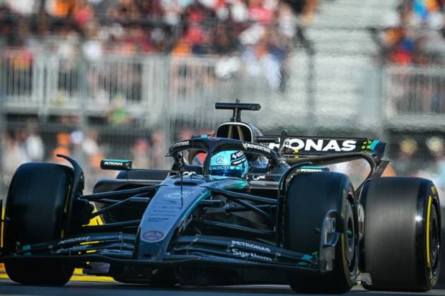 F1 Grand Prix Of Canada - Qualifying MONTREAL, CANADA JUNE 14: George Russell of Great Britain and Mercedes-AMG Petronas F1 Team on his way to win the Qualifying Round for the Formula 1 Canadian Grand Prix at Circuit Gilles-Villeneuve in Montreal, Quebec, Canada, on June 14, 2025. Montreal Canada  Copyright: xArturxWidakx originalFilename:widak-f1grandp250614_npboR.jpg
