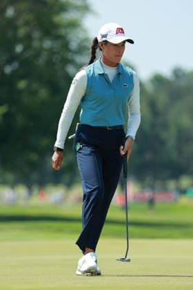 Meijer LPGA, Golf Damen Classic BELMONT, MICHIGAN-JUNE 14: Celine Boutier of France walks on the 9th green during the third round of the Meijer LPGA Classic for Simply Give golf tournament at Blythefield Country Club in Belmont, MI, USA Saturday, June 14, 2025. Belmont Michigan United States  Copyright: xJorgexLemusx originalFilename:lemus-meijerlp250614_npxUM.jpg