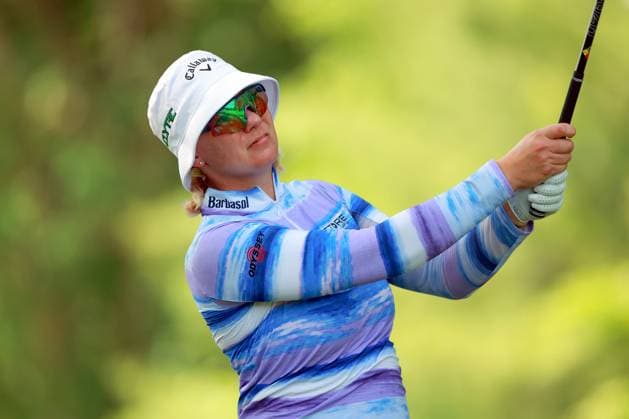Meijer LPGA, Golf Damen Classic for Simply Give BELMONT, MICHIGAN - JUNE 14: Madelene Sagstrom of Enkoping, Sweden looks from the 16th tee during the third round of the Meijer LPGA Classic for Simply Give golf tournament at Blythefield Country Club in Belmont, MI, USA Saturday, June 14, 2025. Belmont Michigan United States  Copyright: xAmyxLemusx originalFilename:lemus-meijerlp250614_npcmm.jpg