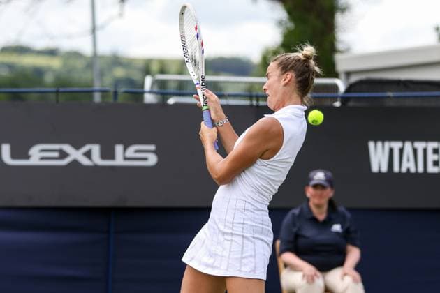 Ilkley Tennis Club, England, June 14th 2025: Isabelle Haverlag during the WTA, Tennis Damen 125 Lexus Ilkley Open doubles final match with Vitalia Diatchenko and Eden Silva at Ilkley Tennis Club in Ilkley, England on June 14th 2025. (Sean Chandler SPP) Copyright: xSeanxChandlerx xSPPx spp-en-SeChSp-WTA 125 Lexus Ilkley Open Doubles Final Ilkley Tennis Club-162F5A1585