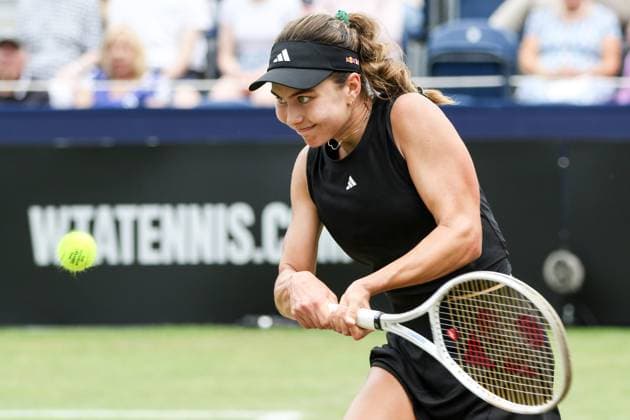 Ilkley Tennis Club, England, June 14th 2025: Iva Jovic during the WTA, Tennis Damen 125 Lexus Ilkley Open semi-final match with Viktorija Golubic at Ilkley Tennis Club in Ilkley, England on June 14th 2025. (Sean Chandler SPP) Copyright: xSeanxChandlerx xSPPx spp-en-SeChSp-WTA 125 Lexus Ilkley Open Semi-Finals Ilkley Tennis Club-182F5A0730