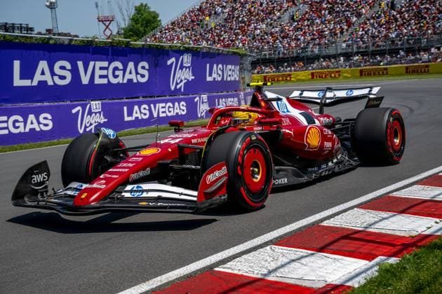 MONTREAL, CANADA: Lewis Hamilton, racing for the Ferrari team during the 2025 Formula 1 Canadian Grand Prix at the Circuit Gilles Villeneuve in Montreal, Canada