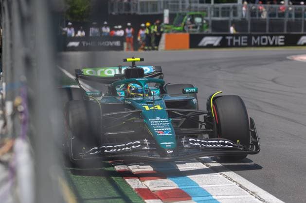 Fernando Alonso (Aston Martin Aramco Formula One Team, Spanien, 14) im AMR25, CAN, Formel 1 Weltmeisterschaft, Grand Prix von Kanada, Circuit Gilles Villeneuve, Freies Training 3, Saison 2025, 14.06.2025 CAN, Formel 1 Weltmeisterschaft, Grand Prix von Kanada, Circuit Gilles Villeneuve, Freies Training 3, Saison 2025, 14.06.2025 Montreal Copyright: xEibner-Pressefoto MarcelxFischerx EP_MFI