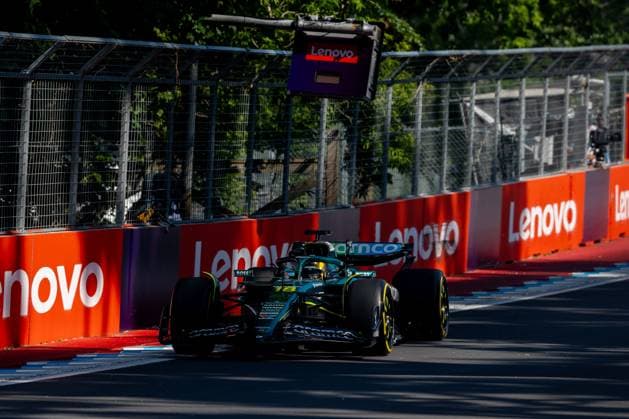 Lance Stroll (Aston Martin Aramco Formula One Team, Kanada, 18) im AMR25, CAN, Formel 1 Weltmeisterschaft, Grand Prix von Kanada, Circuit Gilles Villeneuve, Qualifying, Saison 2025, 14.06.2025 CAN, Formel 1 Weltmeisterschaft, Grand Prix von Kanada, Circuit Gilles Villeneuve, Qualifying, Saison 2025, 14.06.2025 Montreal Copyright: xEibner-Pressefoto MarcelxFischerx EP_MFI