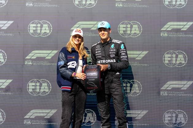 George Russell (Mercedes-AMG Petronas F1 Team, Großbritannien, 63) Pole Position, CAN, Formel 1 Weltmeisterschaft, Grand Prix von Kanada, Circuit Gilles Villeneuve, Qualifying, Saison 2025, 14.06.2025 CAN, Formel 1 Weltmeisterschaft, Grand Prix von Kanada, Circuit Gilles Villeneuve, Qualifying, Saison 2025, 14.06.2025 Montreal Copyright: xEibner-Pressefoto MarcelxFischerx EP_MFI