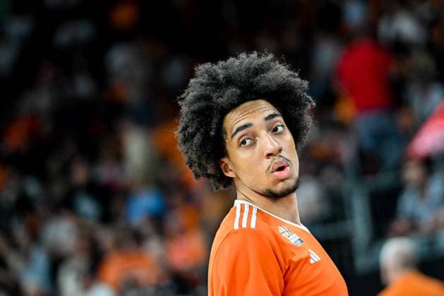 GER, BBL, Playoffs, ratiopharm Ulm vs FIT One Würzburg Baskets 12.06.2025, ratiopharm arena, Neu-Ulm, GER, BBL, Playoffs, ratiopharm Ulm vs FIT One Würzburg Baskets, im Bild Noa Essengue (Ulm, 12)