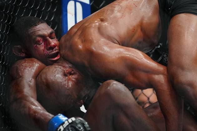 Bilder des Jahres 2025, Sport 06 Juni Sport Themen der Woche KW24 Sport Bilder des Tages June 14, 2025, Atlanta, Ga, Atlanta, Ga, United States: Kamaru Usman and Joaquin Buckley meet in the octagon for a 5-round main event bout at State Farm Arena for UFC Fight Night - Usman vs Buckley on June 14, 2025 in Atlanta, GA, United States. ( PxImages) Atlanta, Ga United States - ZUMAp175 20250614_zsa_p175_611 Copyright: xLouisxGrassex