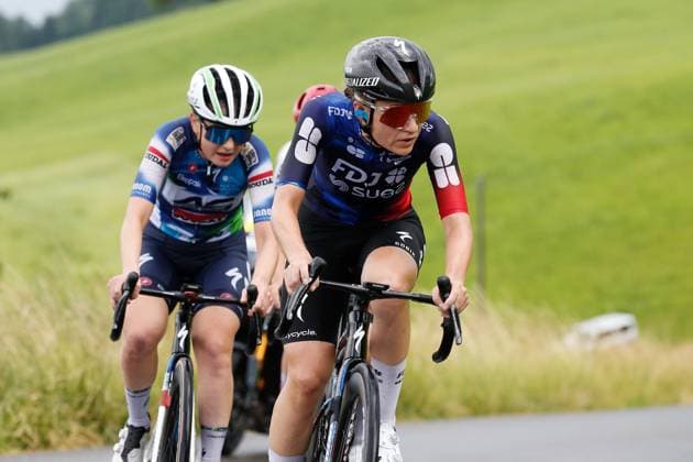 TDS Women Loes Adegeest NED Team FDJ -Suez 15.06.2025 Kuessnacht, SCHWEIZ, Tour de Suisse Women 4.Etappe Loes Adegeest NED Team FDJ -Suez im Aufstieg zum Michaelskreuz