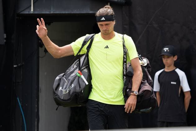 Alexander Zverev, Einlauf, Spielbeginn, Alexander Zverev vs. Taylor Fritz, Tennis, ATP, Tennis Herren Turnier, Boss-Open, Center-Court, Finale, 15.06.2025, Alexander Zverev vs. Taylor Fritz, Tennis, ATP-Turnier, Boss-Open, Center-Court, Finale, 15.06.2025, Stuttgart Copyright: xEibner-Pressefoto EdwardxCheungx EP_ECG