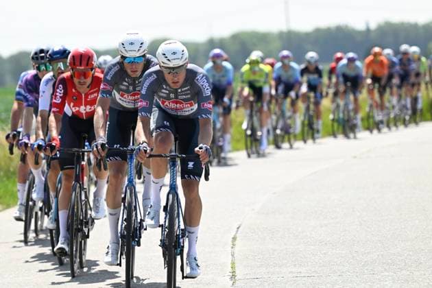 Elfstedenronde 2025 Cycling Race BRUGGE, BELGIUM - JUNE 15 : Meurisse Xandro (BEL) of Alpecin-Deceuninck during the 43th edition of Elfstedenronde an UCI Class 1.1 one day cycling road race for Men Elite of 196 km with start in Brugge and finish in Brugge on June 15, 2025 in Brugge, Belgium, 15 06 2025 ( Motordriver Guy De Vuyst - Brugge Belgium  Copyright: xNicoxVereeckenx