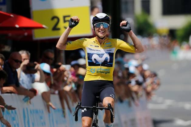 TDS Women Siegerin Marlen Reusser SUI Team Movistar 15.06.2025 Kuessnacht, SCHWEIZ, Tour de Suisse Women 4.Etappe Kuessnacht - Kuessnacht Siegerin Marlen Reusser SUI Team Movistar