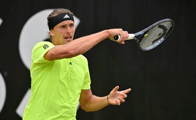 Alexander Zverev (GER) Aktion Tennis Herren BOSS Open ATP, Tennis Herren 250 Stuttgart 2025 Weissenhof BOSS Open ATP 250 Stuttgart 2025