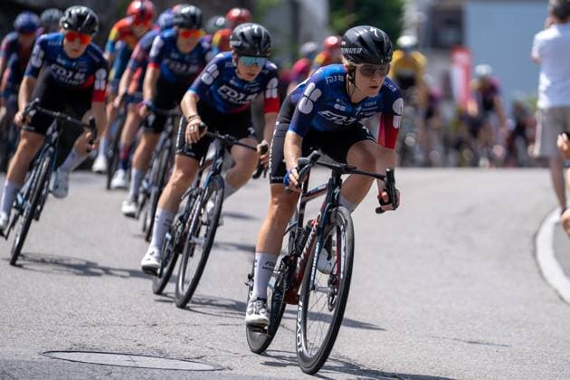 Küssnacht, Schweiz, June 15, 2025 KRAAK Amber (FDJ-SUEZ) during the Stage 4, Tour de Suisse Women 2025 Host in Küssnacht SZ back VOLLERING Demi (FDJ-SUEZ) ADEGEEST Loes (FDJ-SUEZ) RAYER GIRAULT Eglantine (FDJ-SUEZ) CHABBEY Elise (FDJ-SUEZ) WIEL Jade (FDJ-SUEZ) (Pascal von Büren SPP) Copyright: xPascalxvonxBürenx xSPPx spp-en-PaVoBSp-Pavo-TDS-Women-117