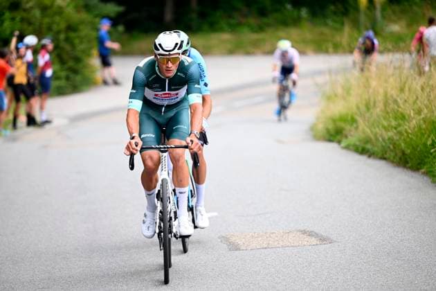 Criterium du Dauphine 2025 Stage 8 VAL-CENIS PLATEAU DU MONT-CENIS, FRANCE - JUNE 15 : Van Der Poel Mathieu (NED) of Alpecin - Deceuninck during stage 8 of the 77th edition of Criterium du Dauphine Libere an UCI World Tour 2.UWT cycling road race stage for Men Elite of 133.3 km with start in Val-d Arc and finish in Val-Cenis Plateau du Mont-Cenis on June 15, 2025 in Val-Cenis Plateau du Mont-Cenis, France, 15 06 2025 ( Motordriver Kenny Verfaillie - Val-Cenis Plateau du Mont-Cenis France  Copyright: xVincentxKalutx