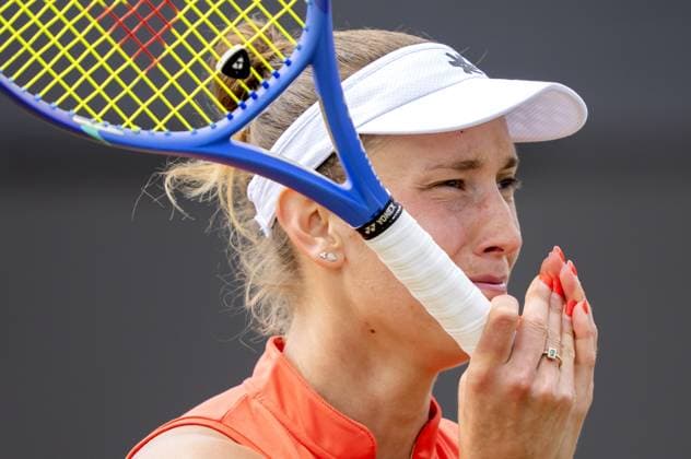 DEN BOSCH - Elise Mertens (BEL) wins the final of the Libema Open tennis tournament. The grass tournament is part of the ATP, Tennis Herren and WTA, Tennis Damen circuit. ANP SANDER KONING xVIxANPxSportx xxANPxIVx 529948375 originalFilename: 529948375.jpg