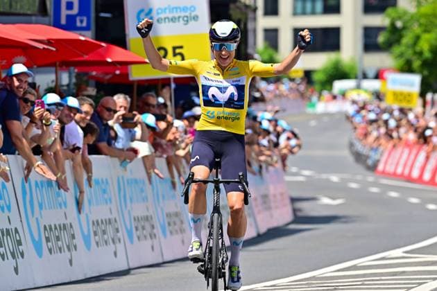 Sport Bilder des Tages Marlen Reusser gewinnt Tour de Suisse Women 2025 Marlen Reusser (SUI Schweiz, Switzerland) Moviestar Team gewinnt 4. Etappe der 5. Tour de Suisse Women 2025. UCI Women™s WorldTour 2025 am 15. Juni 2025 von Küssnacht nach Küssnacht 129,4 Kilometer. Gesamtsieg