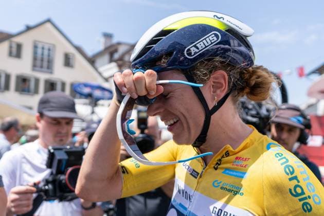 Küssnacht, Schweiz, June 15, 2025 REUSSER Marlen (MOVISTAR TEAM) wins the Tour de Suisse Women 2025 Host in Küssnacht SZ (Pascal von Büren SPP) Copyright: xPascalxvonxBürenx xSPPx spp-en-PaVoBSp-Pavo-TDS-Women-142