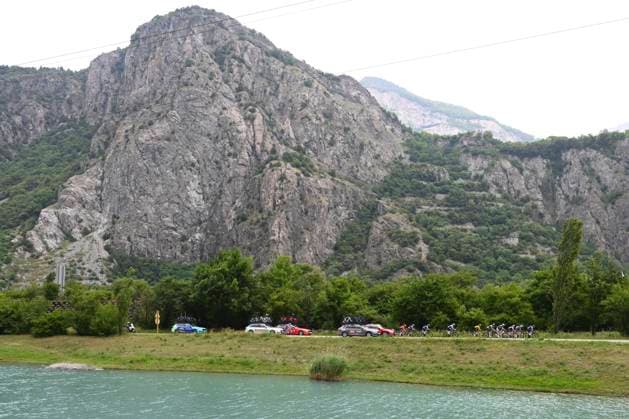 Criterium du Dauphine 2025 Stage 8 VAL-CENIS PLATEAU DU MONT-CENIS, FRANCE - JUNE 15 : illustration picture of the riders during stage 8 of the 77th edition of Criterium du Dauphine Libere an UCI World Tour 2.UWT cycling road race stage for Men Elite of 133.3 km with start in Val-d Arc and finish in Val-Cenis Plateau du Mont-Cenis on June 15, 2025 in Val-Cenis Plateau du Mont-Cenis, France, 15 06 2025 ( Motordriver Kenny Verfaillie - Val-Cenis Plateau du Mont-Cenis France  Copyright: xVincentxKalutx