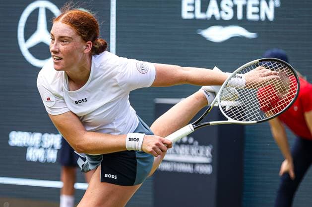 Ella Seidel GER am Netz, Berlin Tennis Open by HYLO 2025, Berlin, LTTC Rot-Weiß , 15.06.2025, Copyright: xClaudioxGärtnerx