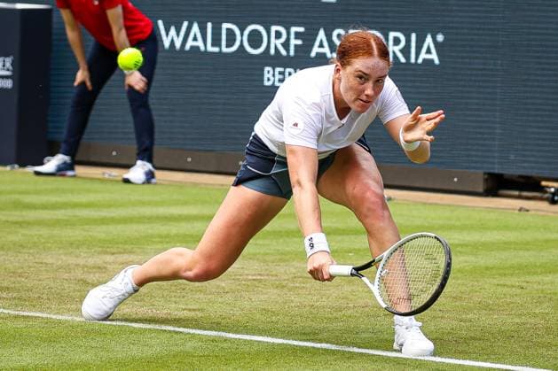 Ella Seidel GER am Netz, Berlin Tennis Open by HYLO 2025, Berlin, LTTC Rot-Weiß , 15.06.2025, Copyright: xClaudioxGärtnerx