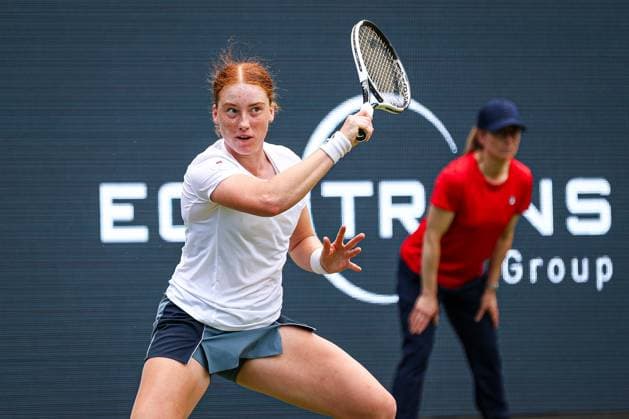 Ella Seidel GER am Netz, Berlin Tennis Open by HYLO 2025, Berlin, LTTC Rot-Weiß , 15.06.2025, Copyright: xClaudioxGärtnerx