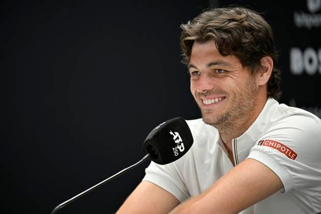 Sport Bilder des Tages PK Pressekonferenz Taylor Fritz (USA) Portrait Tennis Herren BOSS Open ATP, Tennis Herren 250 Stuttgart 2025 Weissenhof BOSS Open ATP 250 Stuttgart 2025