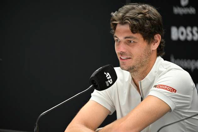 PK Pressekonferenz Taylor Fritz (USA) Portrait Tennis Herren BOSS Open ATP, Tennis Herren 250 Stuttgart 2025 Weissenhof BOSS Open ATP 250 Stuttgart 2025