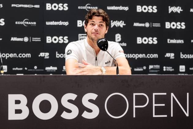 BOSS OPEN ATP250; 15.06.2025 Taylor Fritz (USA) während der Pressekonferenz BOSS OPEN ATP250; Stuttgart, Tennisclub Weissenhof am 15.06.2025 Copyright: xBEAUTIFULxSPORTS Wunderlx