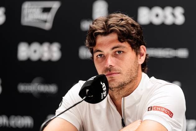 BOSS OPEN ATP250; 15.06.2025 Taylor Fritz (USA) während der Pressekonferenz BOSS OPEN ATP250; Stuttgart, Tennisclub Weissenhof am 15.06.2025 Copyright: xBEAUTIFULxSPORTS Wunderlx