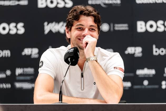 BOSS OPEN ATP250; 15.06.2025 Taylor Fritz (USA) während der Pressekonferenz BOSS OPEN ATP250; Stuttgart, Tennisclub Weissenhof am 15.06.2025 Copyright: xBEAUTIFULxSPORTS Wunderlx