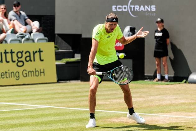 BOSS OPEN ATP250; 15.06.2025 Alexander Zverev (GER) im Match gegen Taylor Fritz (USA) BOSS OPEN ATP250; Stuttgart, Tennisclub Weissenhof am 15.06.2025 Copyright: xBEAUTIFULxSPORTS Wunderlx