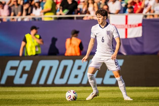 ENGLAND U21, U 21 - SLOVENIA U21 Hayden Hackney of England during the UEFA European Under-21 Championship 2025 Group B football match between England U21 and Slovenia U21. Stadium Nitra Arena, Nitra, Slovakia, June 15, 2025. Photo by Branislav Racko Copyright: xx 080A3271