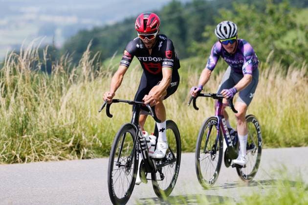 TDS 1.Etappe Julian Alaphilippe FRA Team Tudor 15.06.2025 Kuessnacht, SCHWEIZ, Tour de Suisse 1.Etappe Kuessnacht - Kuessnacht Julian Alaphilippe FRA Team Tudor im Anstieg zum Michaelskreuz