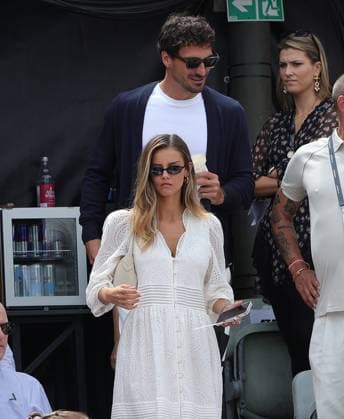 15.06.2025,Boss Open 2025, TC Weissenhof Stuttgart, ATP, Tennis Herren Tour 250 Tennis, im Bild: Mats Hummels mit Freundin Nicola Cavanis