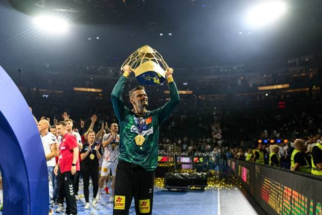 COLOGNE, GERMANY - 15 JUNE, 2025: Sergey Hernandez Ferrer - The final match of TruckScout24 EHF FINAL4 Fuchse Berlin vs SC Magdeburg at Lanxess Arena.  Copyright: xVITALIIxKLIUIEVx