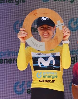 15.06.2025 Schweiz, Tour de Suisse Women 4.Eutappe Kuessnacht SZ. - Kuessnacht SZ,Bild : Bild : Etappensiegerin und Gesamtsiegerin Marlen Reusser (SUI) Team Movistar