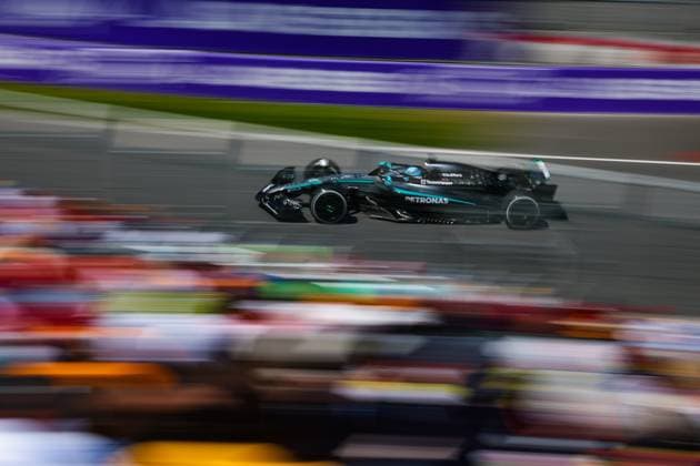 F1 - CANADIAN GRAND PRIX 2025 63 RUSSELL George (gbr), Mercedes AMG F1 Team W16, action during the Formula 1 Pirelli Grand Prix du Canada 2025, 10th round of the 2025 FIA Formula One World Championship, WM, Weltmeisterschaft from June 14 to 16, 2025 on the Circuit Gilles Villeneuve, in MontrÃ al, Canada - MontrCanada  Copyright: xFLORENTxGOODENx