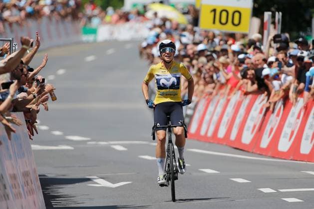 TDS Women Siegerin Marlen Reusser SUI Team Movistar 15.06.2025 Kuessnacht, SCHWEIZ, Tour de Suisse Women 4.Etappe Kuessnacht - Kuessnacht Siegerin Marlen Reusser SUI Team Movistar
