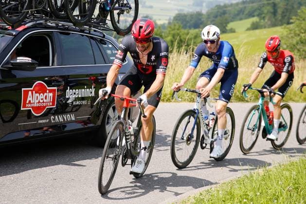 TDS 1.Etappe Marco Haller AUT Team Tudor 15.06.2025 Kuessnacht, SCHWEIZ, Tour de Suisse 1.Etappe Kuessnacht - Kuessnacht Marco Haller AUT Team Tudor im Aufstieg zum Michaelskreuz