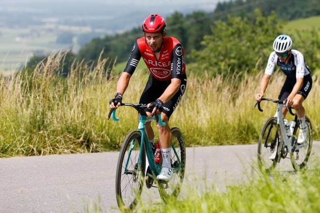 TDS 1.Etappe Kevin Vauquelin FRA Team Arkea B&B Hotels 15.06.2025 Kuessnacht, SCHWEIZ, Tour de Suisse 1.Etappe Kuessnacht - Kuessnacht Kevin Vauquelin FRA Team Arkea B&B Hotels im Aufstieg zum Michaelskreuz