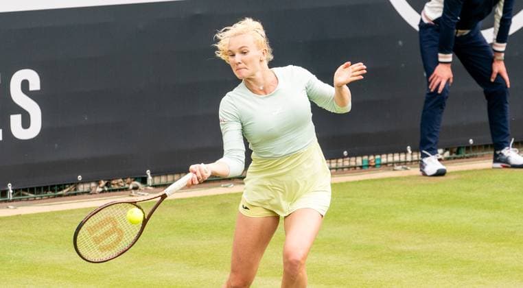 16.06.2025, WTA, Tennis Damen 500, Tennis, Damen, Berlin Tennis Open by Hylo 2025, Berlin, 1. Runde, Viktoriya Tomova (Bulgarien) - Katerina Siniakova (Tschechien) Katerina Siniakova (Tschechien) Berlin Steffi-Graf-Stadion Berlin Deutschland
