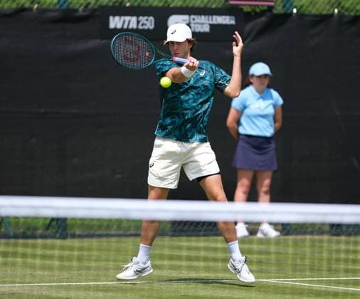 Nottingham Tennis Centre Nottingham, England - June 16th : Brandon Holt during the first round match against Jamie Faria in the Lexus Nottingham Tennis Open on June 16th, 2025 in Nottingham, England (Paul Bonser SPP) Copyright: xPaulxBonser SPPx spp-en-PaBo-Lexus Nottingham Open 0890