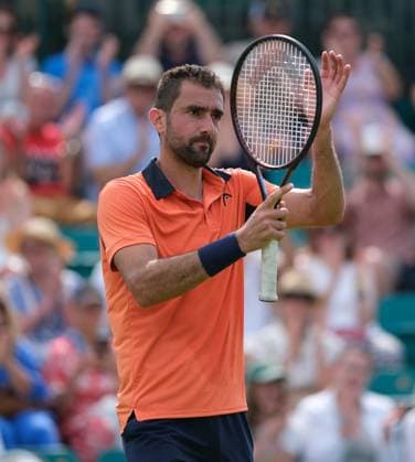 Nottingham Tennis Centre Nottingham, England - June 16th : Marin Cilic celebrates winning during the first round match in the Lexus Nottingham Tennis Open on June 16th, 2025 in Nottingham, England (Paul Bonser SPP) Copyright: xPaulxBonser SPPx spp-en-PaBo-Lexus Nottingham Open 2500