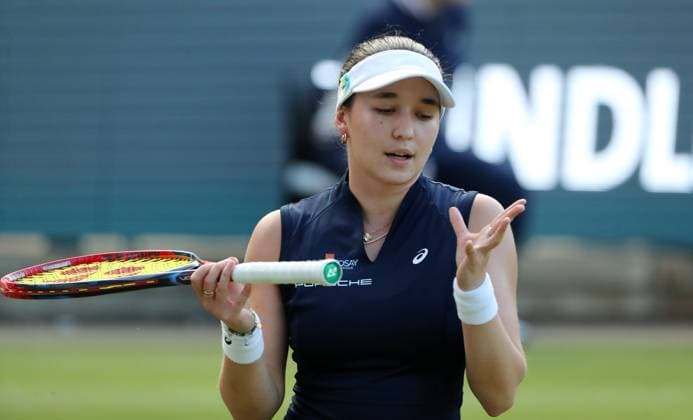 Eva Lys (GER) enttäuscht im Steffi Graf Stadion HYLO Berlin Tennis Open Damen 16.06.2025