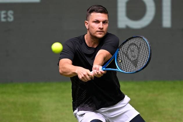 Halle, OWL Arena, 16.06.25, GER, Herren, Tennis, Terra Wortmann Open 2025, 1. Hauptrunde Bild: Miomir KECMANOVIC (Serbien) Nordrhein-Westfalen Deutschland