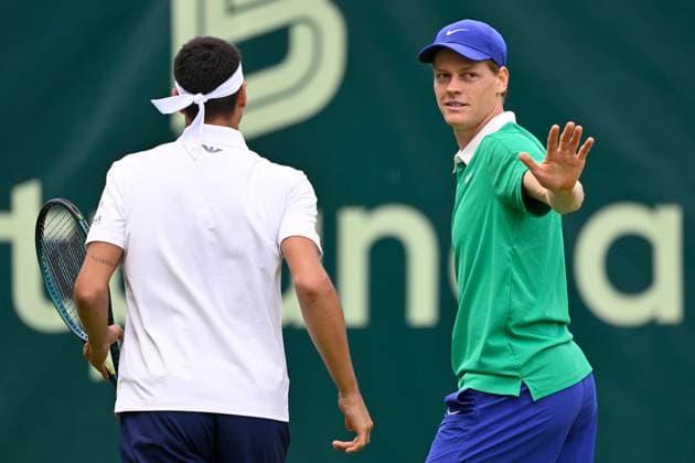 Halle, OWL Arena, 16.06.25, GER, Herren, Tennis, Terra Wortmann Open 2025, 1. Hauptrunde Bild: Jannik SINNER (Italien) Nordrhein-Westfalen Deutschland