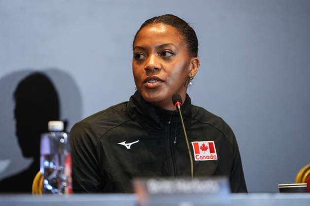 Ahead of Women s Volleyball Nations League (VNL) ISTANBUL, TURKIYE - JUNE 17: Jazmine White of Canada attends press conference, PK, Pressekonferenz ahead of Volleyball FIVB Women s Nations League (VNL) 2nd week volleyball matches in Istanbul, Turkiye on June 17, 2025. Hakan Akgun Anadolu Istanbul Turkey. Editorial use only. Please get in touch for any other usage.  Copyright: x2025xAnadoluxHakanxAkgunx